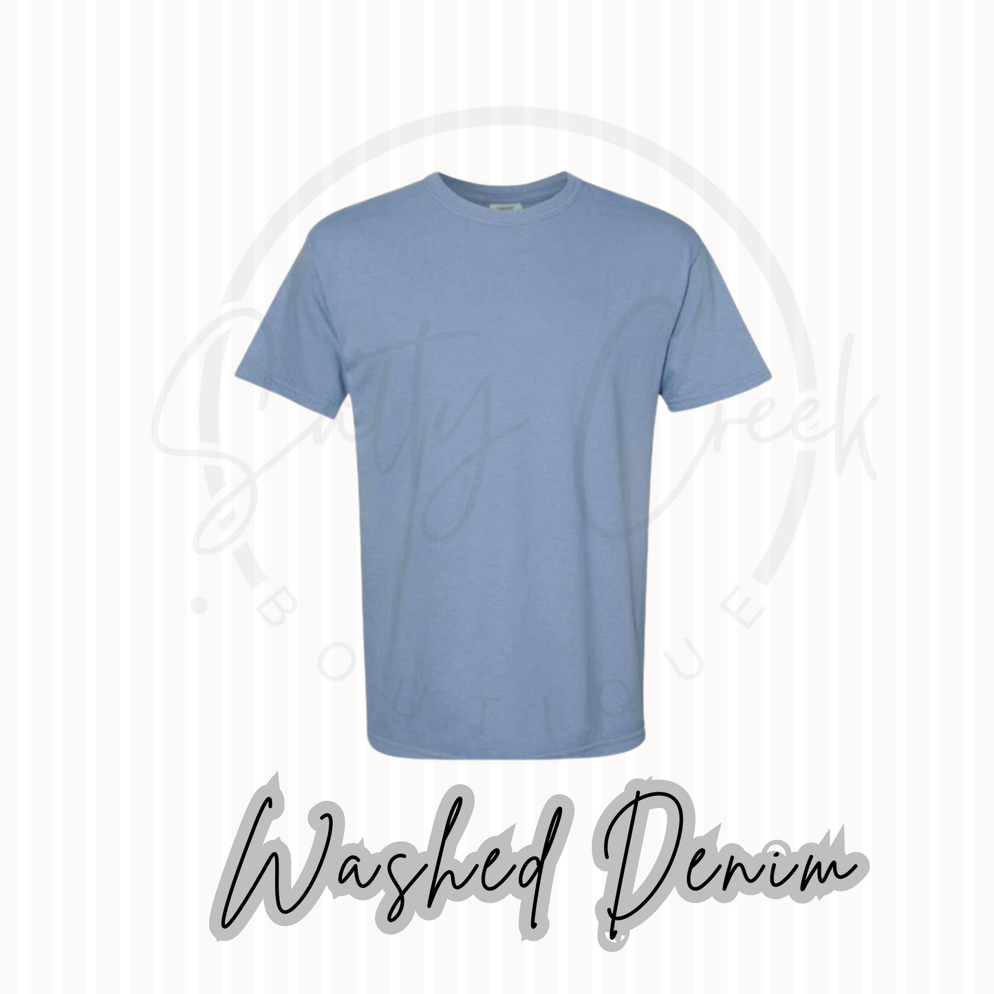 Washed Denim Short Sleeve T-shirt