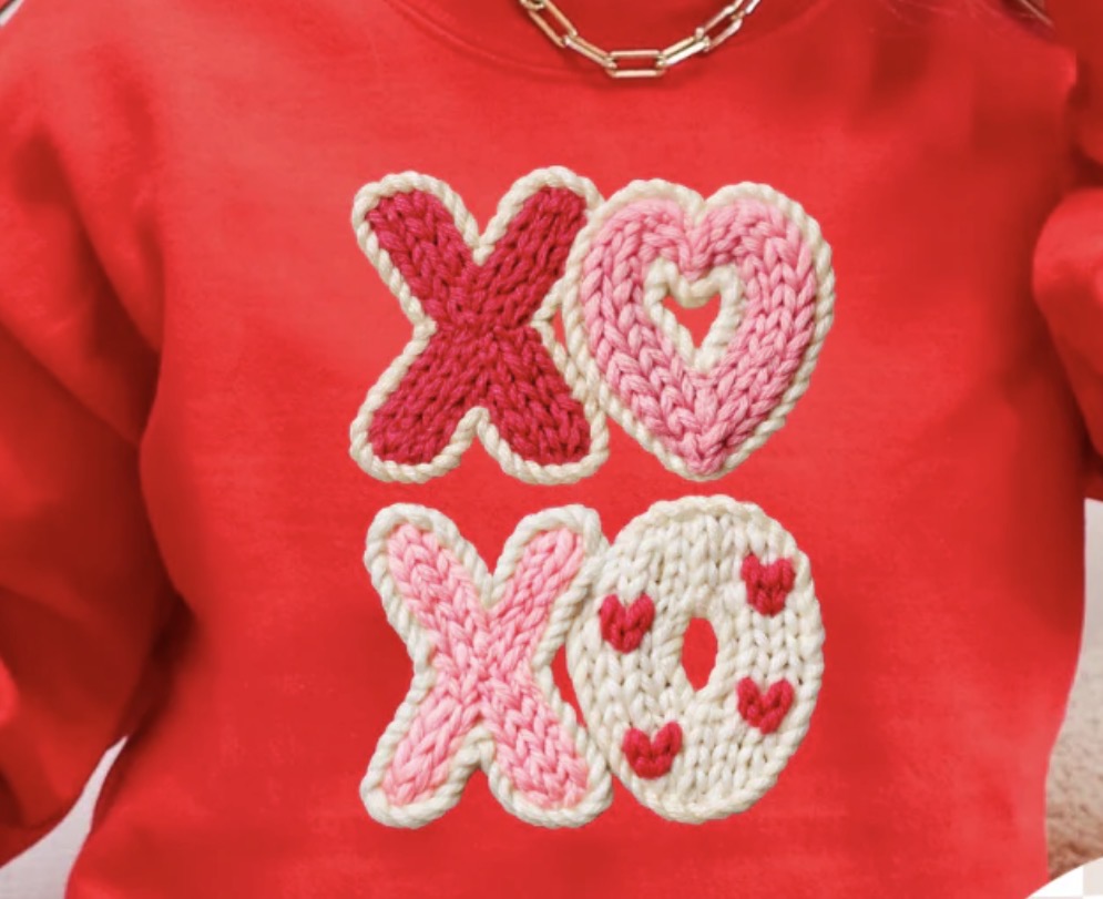 #416a Faux yarn XOXO