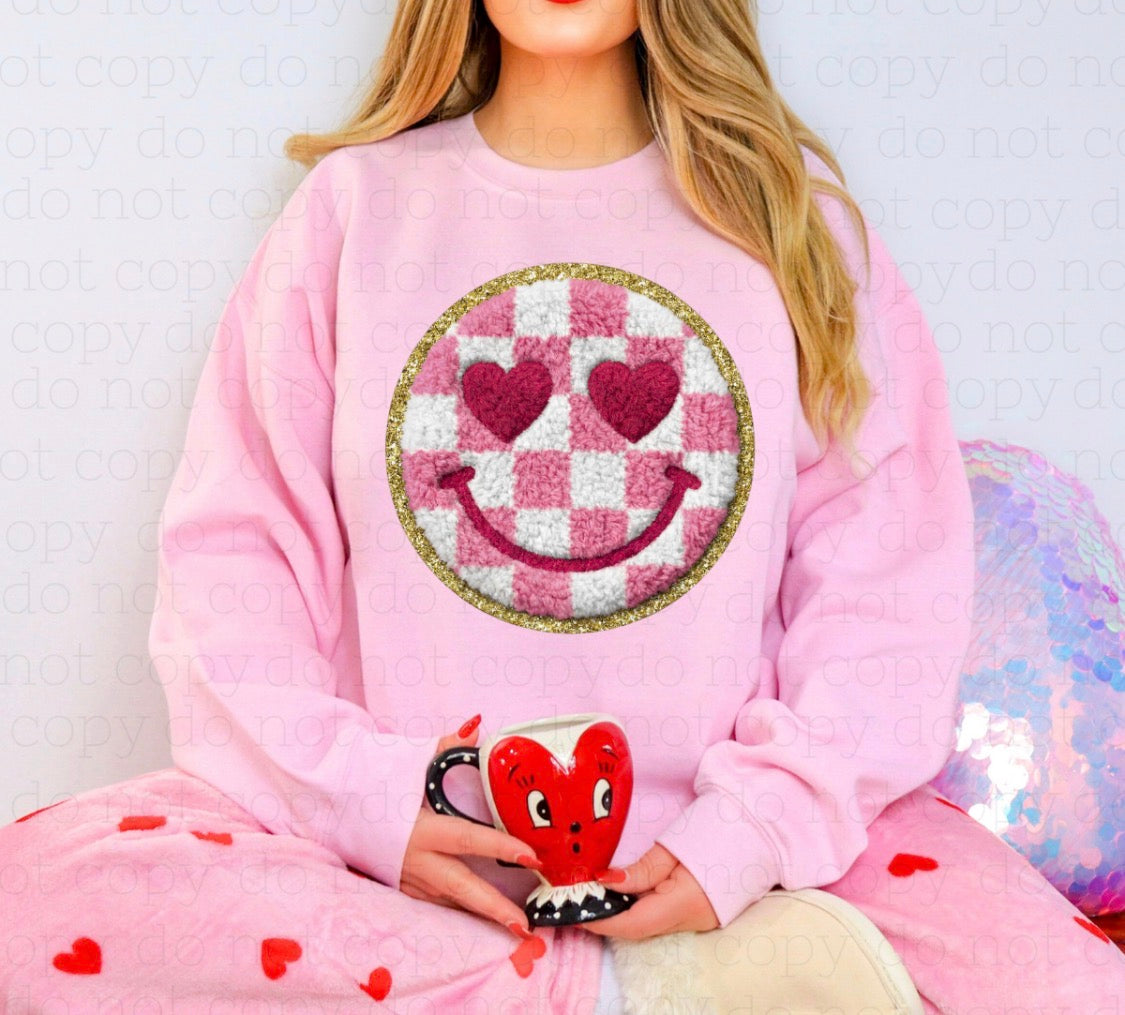 #428a Faux yarn smiley