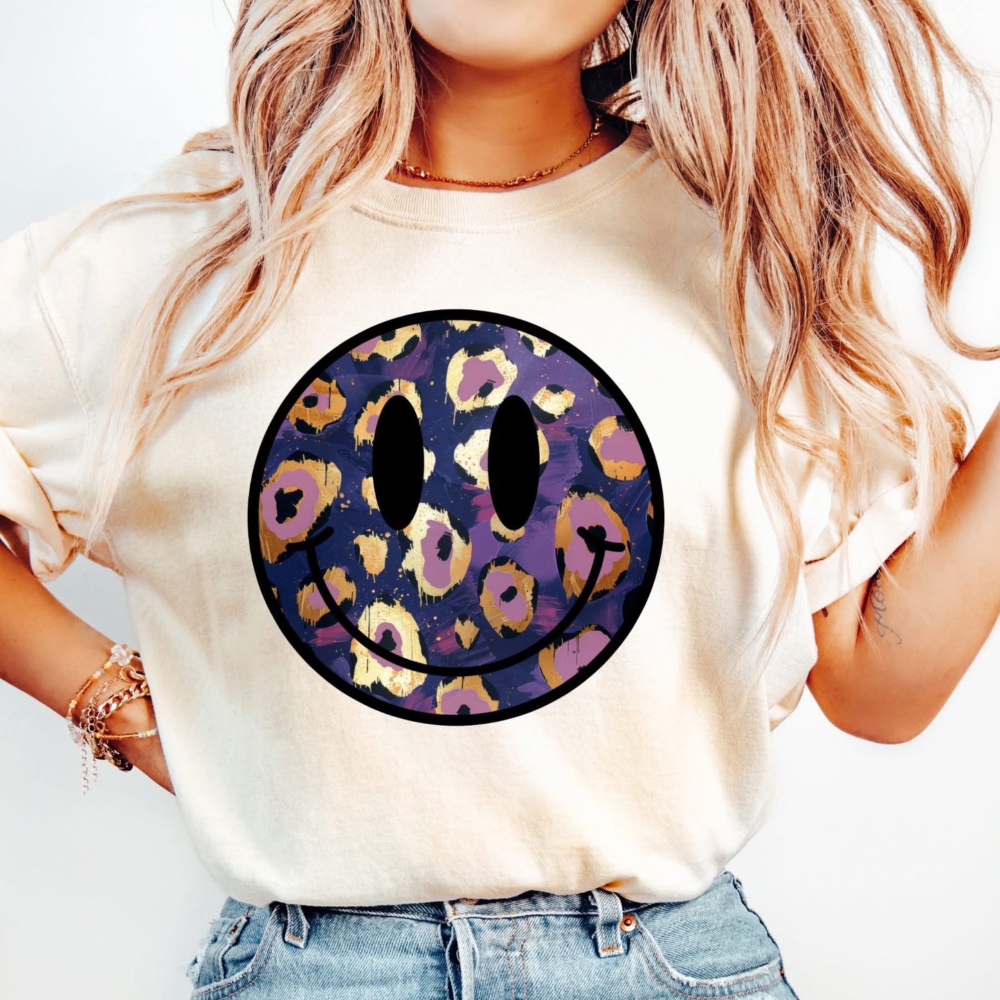 #271a Leopard purple smiley