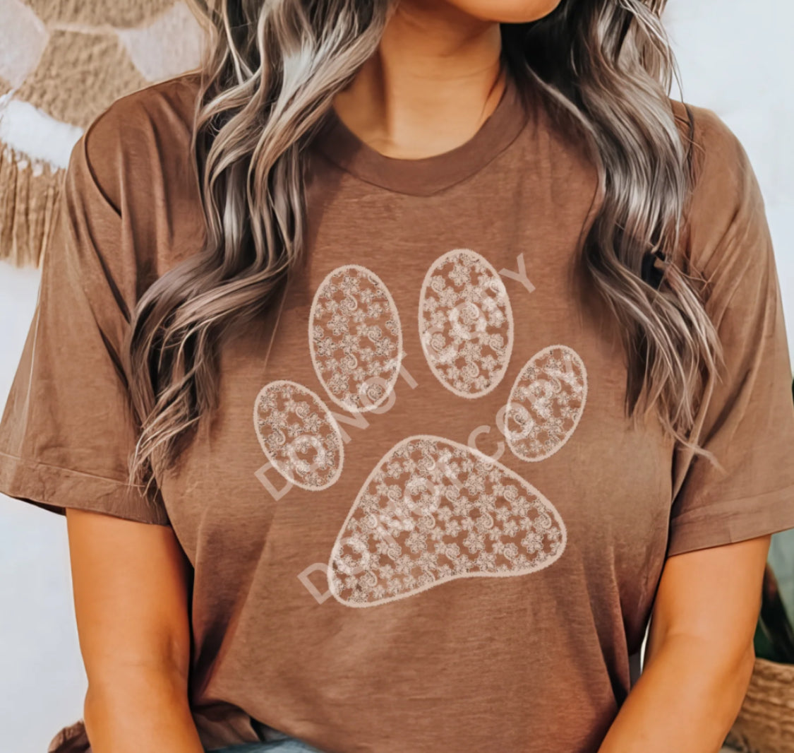 #296 Lace paw print