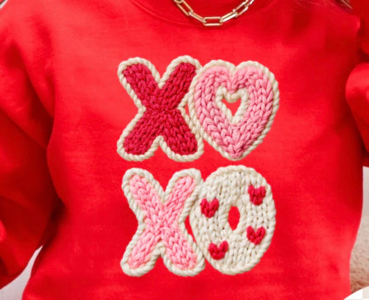 #416a Faux yarn XOXO