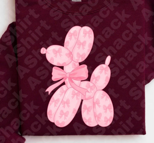 #441a Bow ballon dog