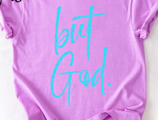 #370 But God puff print