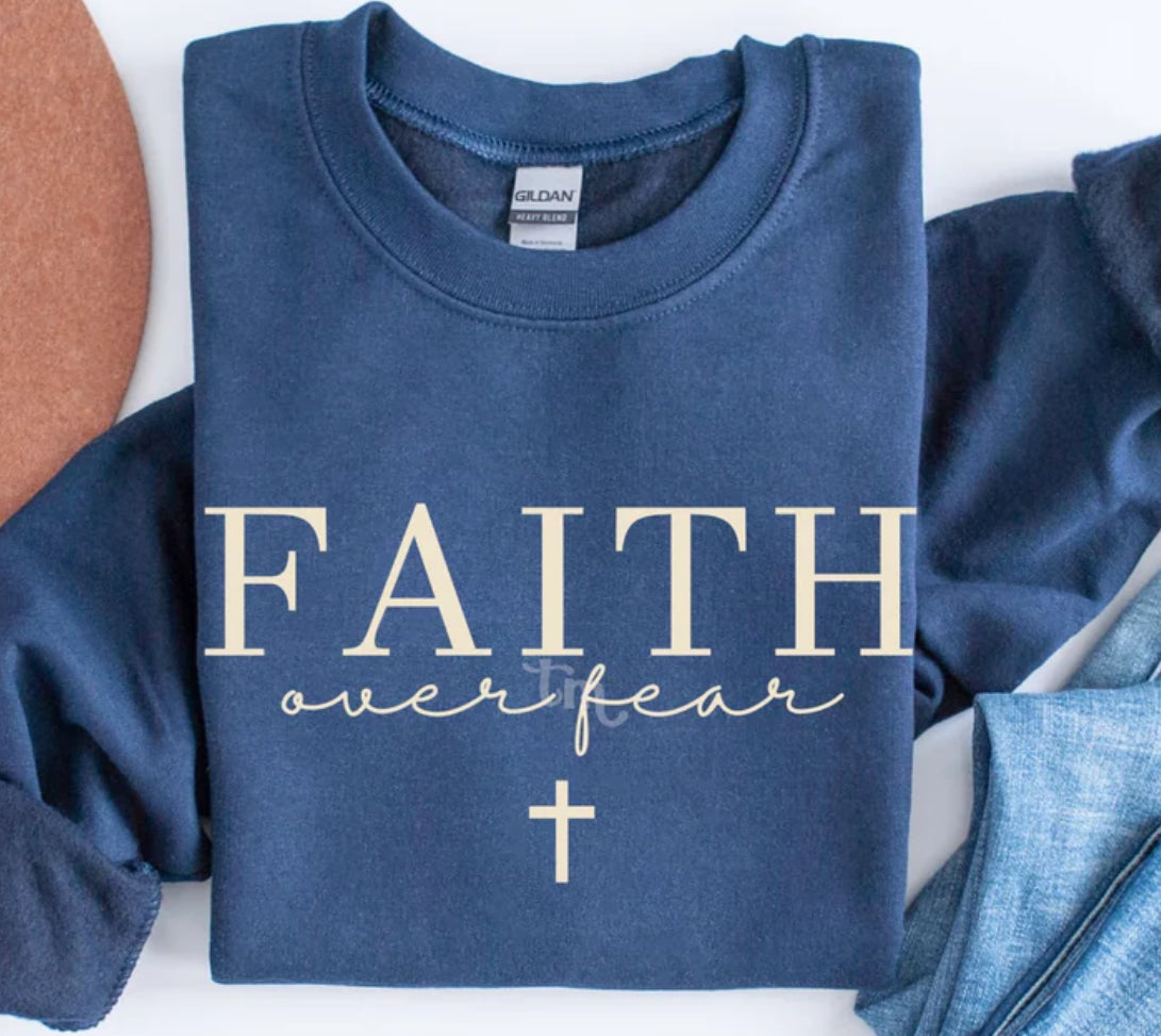 #217a Faith over fear in tan