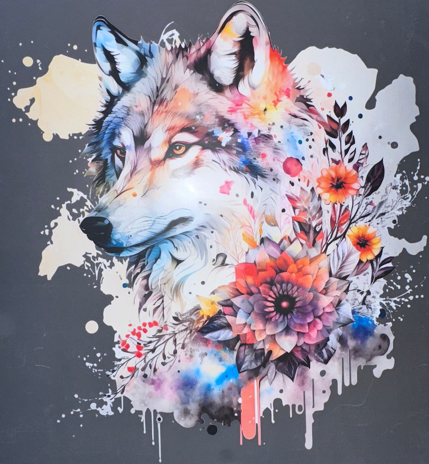 #1046 Watercolors wolf