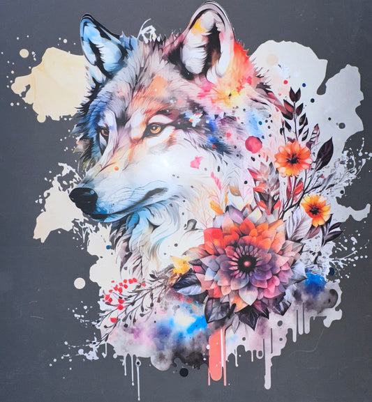 #1046 Watercolors wolf