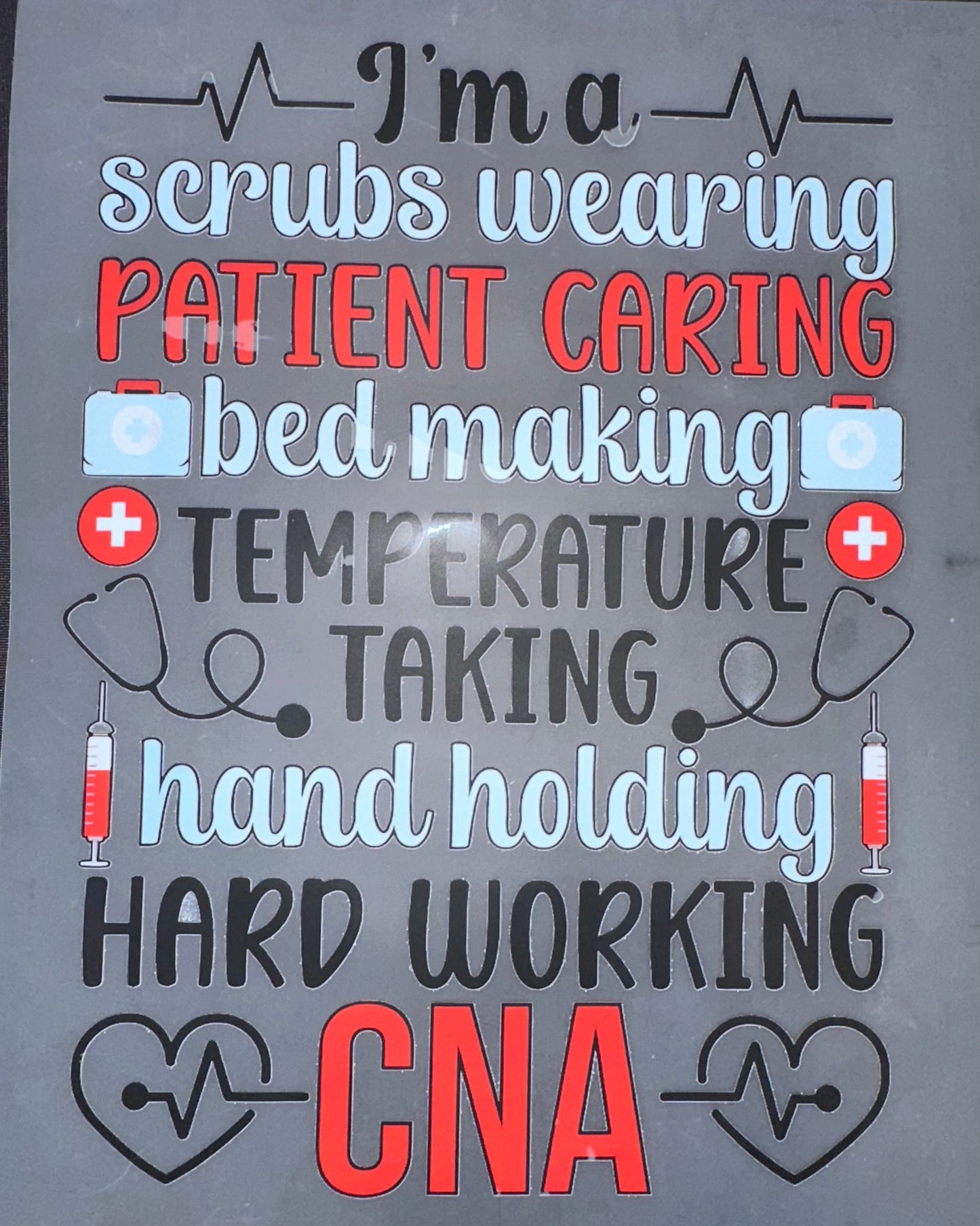 #966 Scrub wearing patient caring CNA