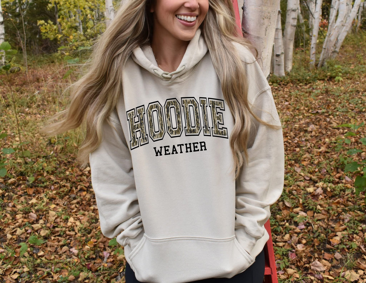 #206a Camo hoodie weather