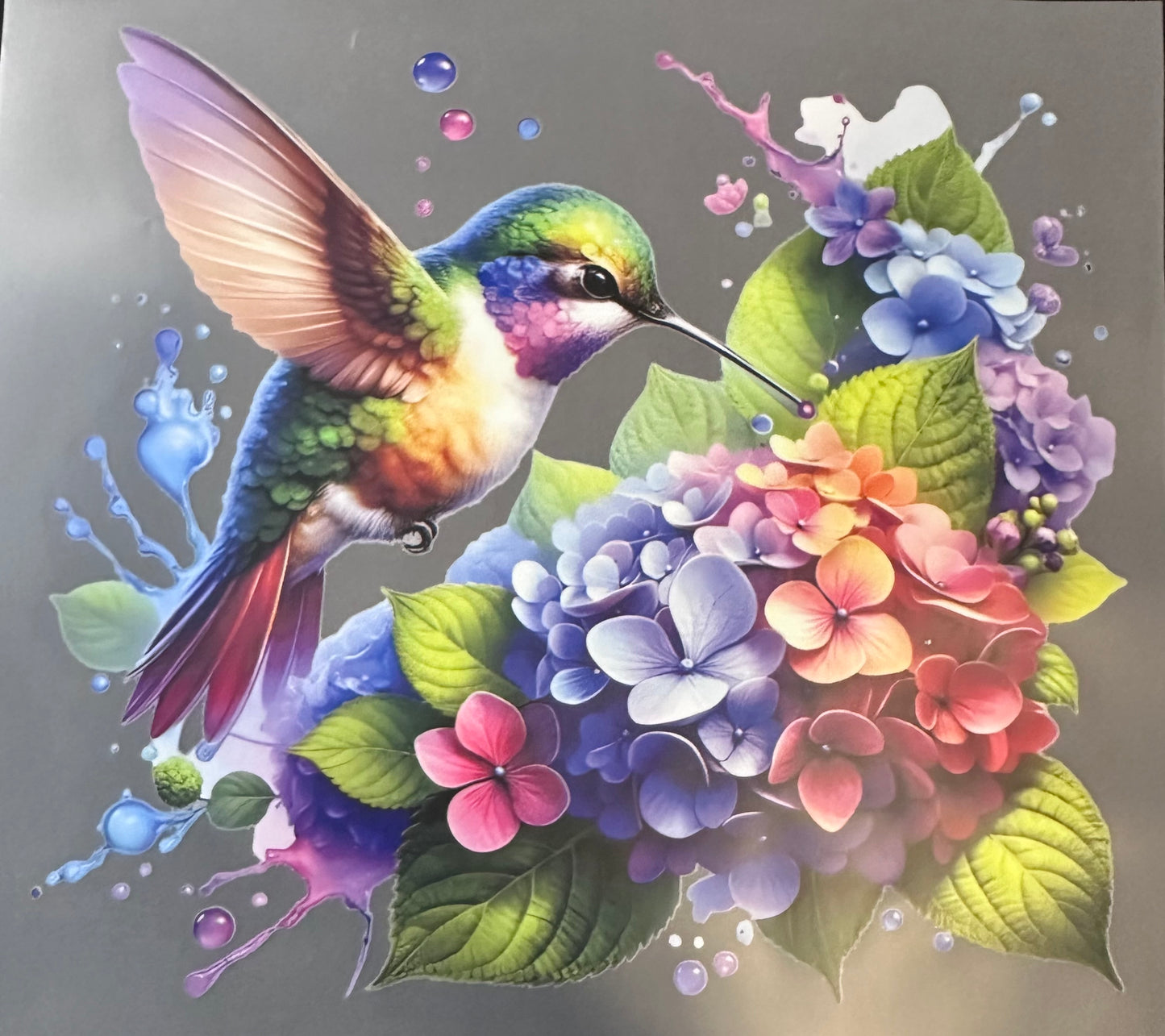 #298a Hummingbird in flower