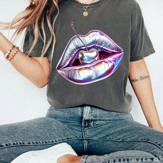 #694 Mouth with cherrie