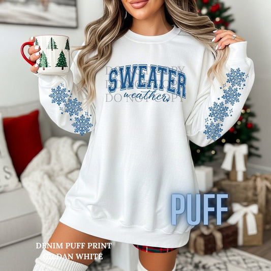 #144a Sweater weather puff with sleeves