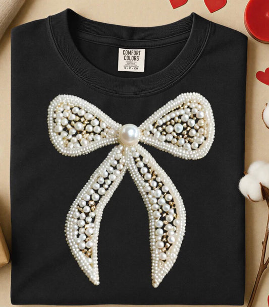 #346a Pearl bead bow