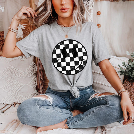 #327a Checkered smiley