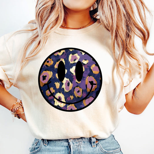 #271a Leopard purple smiley