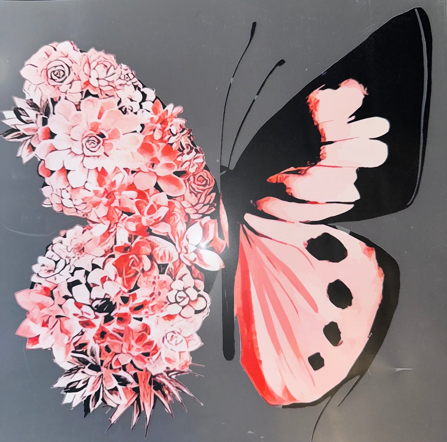 #1069 Butterfly with flowers