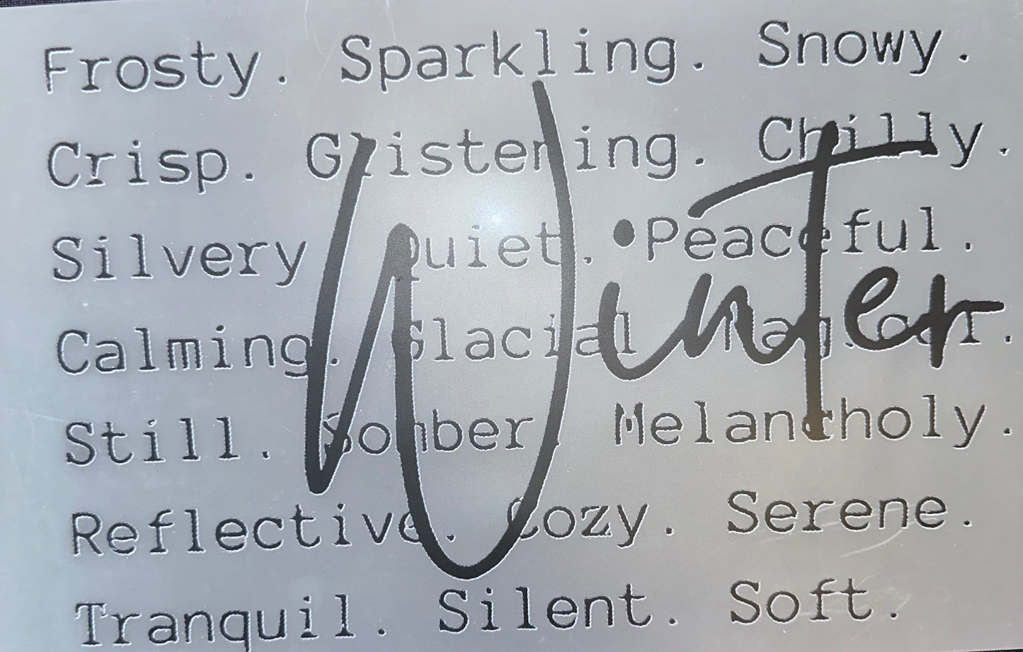 #1014 Winter with words