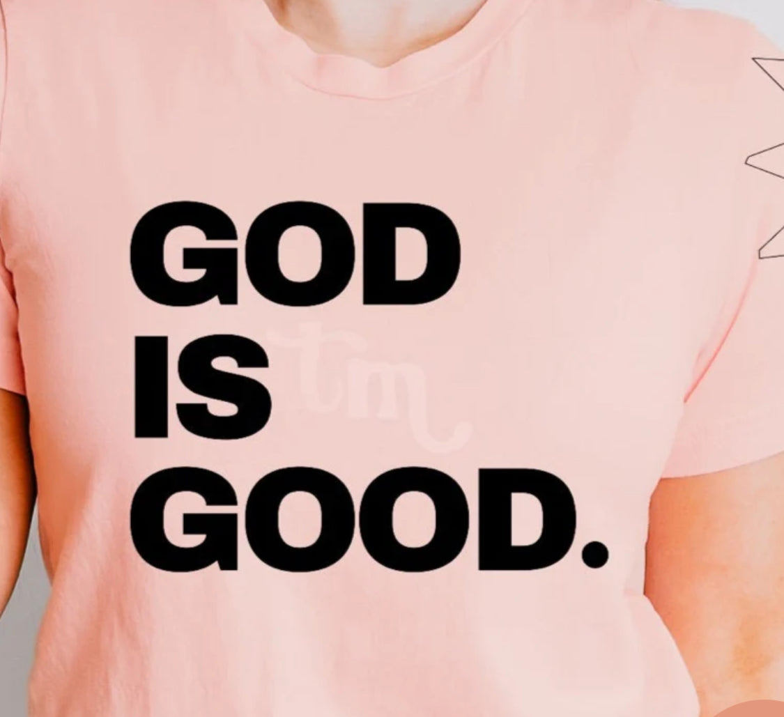 #621 God is good puff print