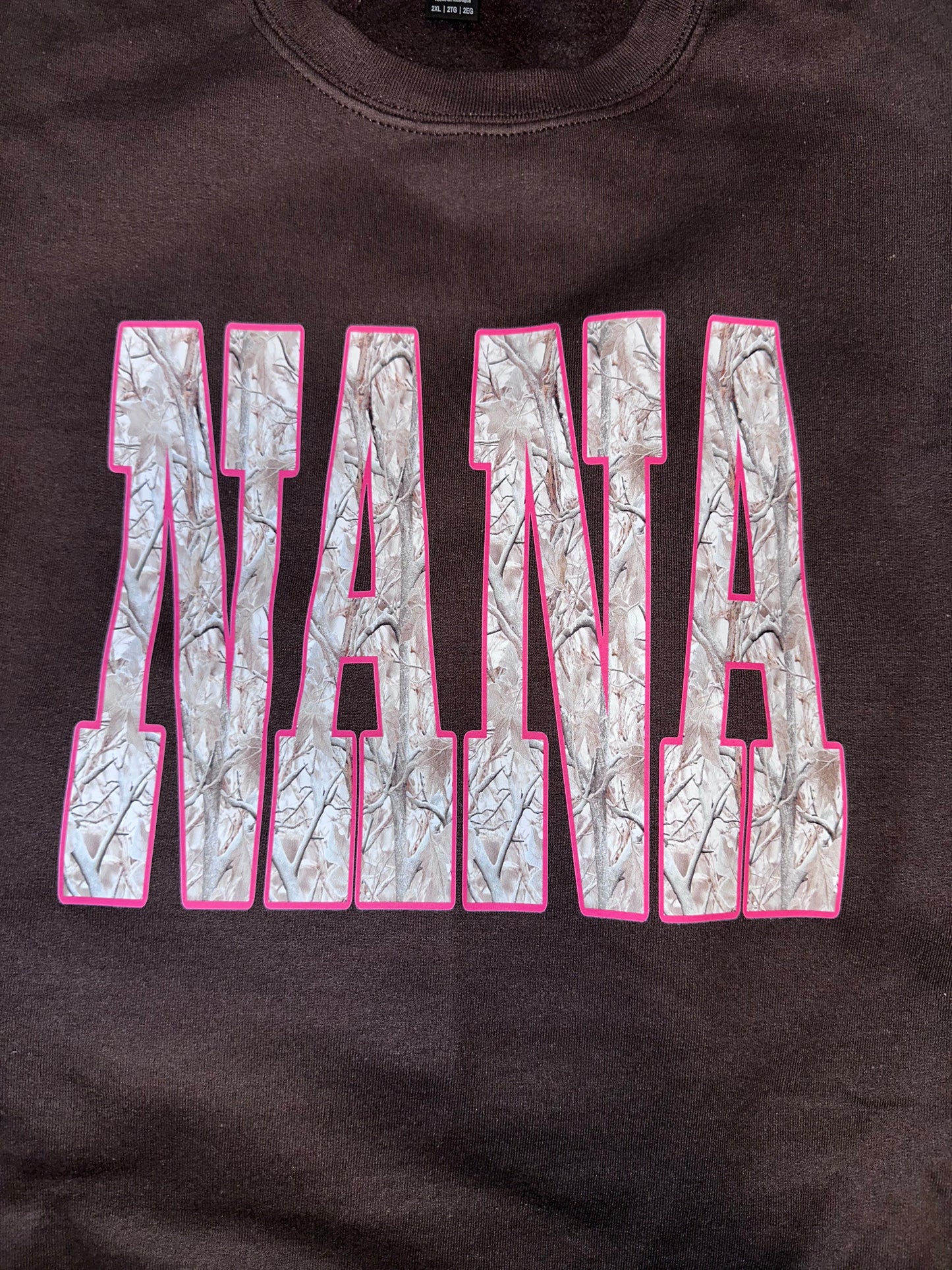 #68A Nana Camo with pink border